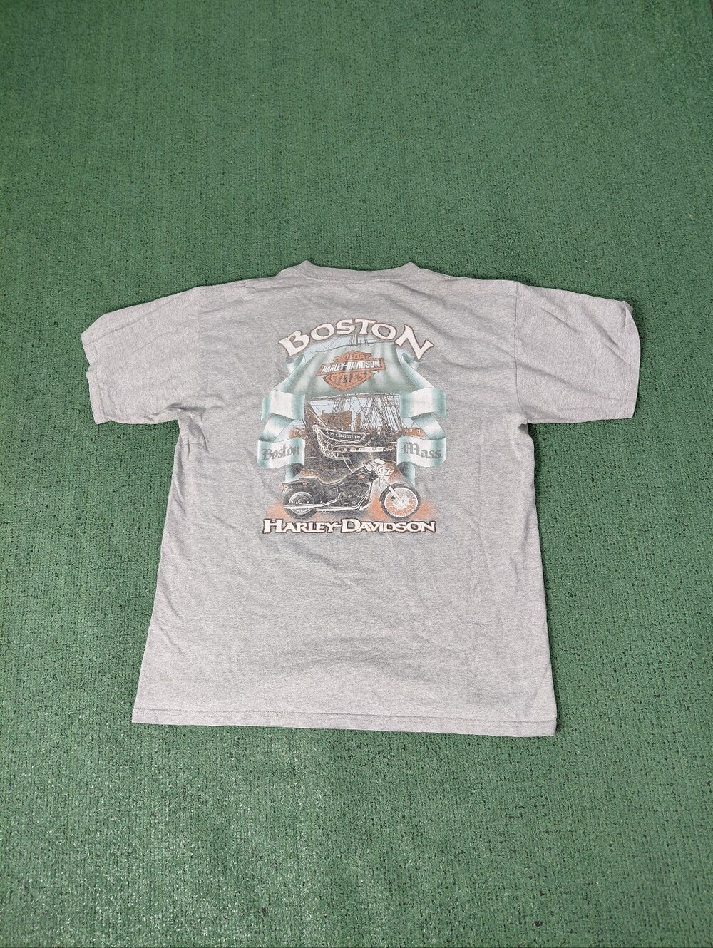 Vintage 2002 Harley Davidson USS Constitution Boston Eastern Mass Motorcycle Bik